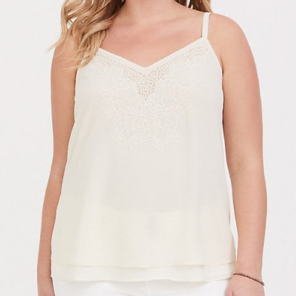 Torrid Embellished double layer cami